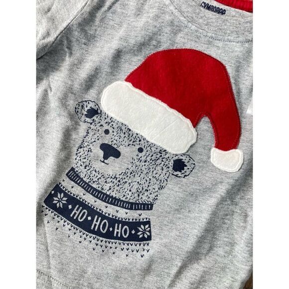 NEW GYMBORee Baby 6-12 Months Santa Bear Long Sleeve TEE - Picture 2 of 3